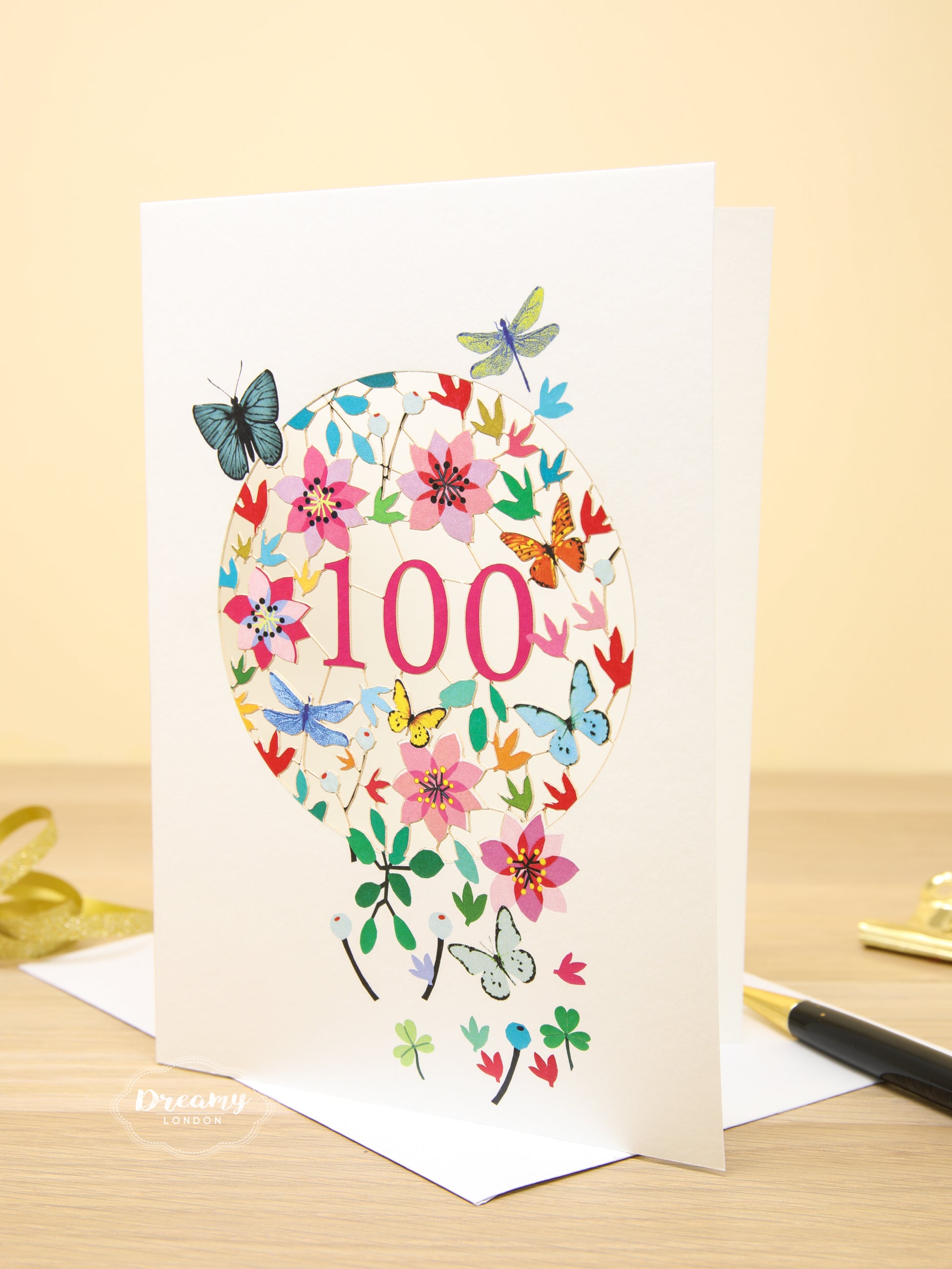 Floral 100th Birthday Card – dreamylondon